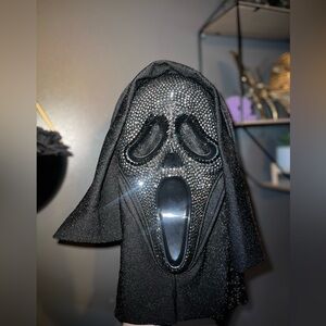 Ghost Face Rhinestone Mask